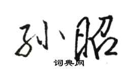 駱恆光孫昭行書個性簽名怎么寫