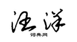 朱錫榮汪洋草書個性簽名怎么寫