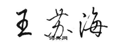 駱恆光王蘇海行書個性簽名怎么寫