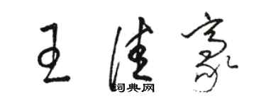 駱恆光王佳豪草書個性簽名怎么寫