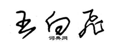 朱錫榮王向飛草書個性簽名怎么寫