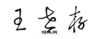 駱恆光王世存草書個性簽名怎么寫