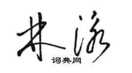 駱恆光林泳草書個性簽名怎么寫