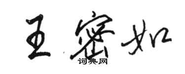 駱恆光王密如行書個性簽名怎么寫