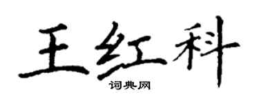 丁謙王紅科楷書個性簽名怎么寫