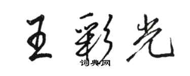 駱恆光王彩光行書個性簽名怎么寫