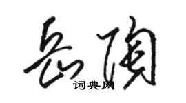 駱恆光岳陶草書個性簽名怎么寫