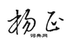 駱恆光楊正草書個性簽名怎么寫