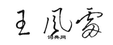 駱恆光王風雷草書個性簽名怎么寫