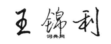 駱恆光王錦利行書個性簽名怎么寫