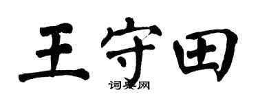 翁闓運王守田楷書個性簽名怎么寫