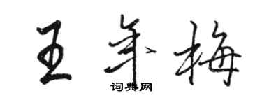 駱恆光王年梅行書個性簽名怎么寫