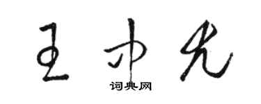 駱恆光王中尤草書個性簽名怎么寫