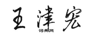 駱恆光王津宏行書個性簽名怎么寫
