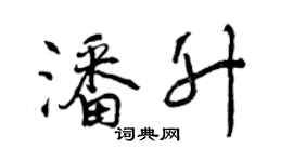 曾慶福潘升行書個性簽名怎么寫