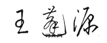 駱恆光王蓬源草書個性簽名怎么寫