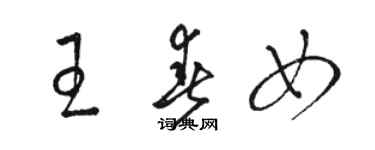 駱恆光王春女草書個性簽名怎么寫