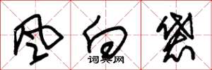 朱錫榮風向袋草書怎么寫