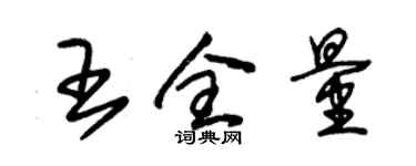 朱錫榮王全量草書個性簽名怎么寫