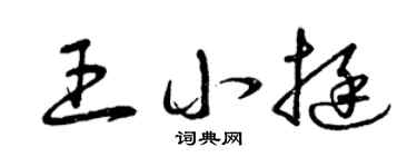 曾慶福王小挺草書個性簽名怎么寫