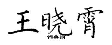 丁謙王曉霄楷書個性簽名怎么寫
