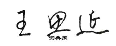 駱恆光王思延草書個性簽名怎么寫