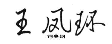 駱恆光王鳳環行書個性簽名怎么寫
