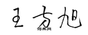 駱恆光王方旭草書個性簽名怎么寫