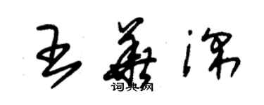 朱錫榮王華深草書個性簽名怎么寫