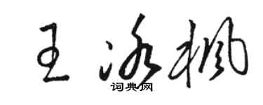 駱恆光王冰楓草書個性簽名怎么寫
