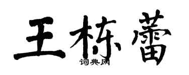 翁闓運王棟蕾楷書個性簽名怎么寫