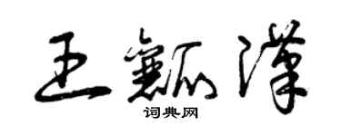 曾慶福王瓤漢草書個性簽名怎么寫