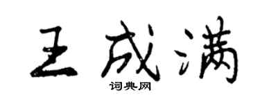 曾慶福王成滿行書個性簽名怎么寫