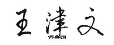 駱恆光王津文行書個性簽名怎么寫