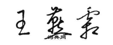 駱恆光王燕霜草書個性簽名怎么寫