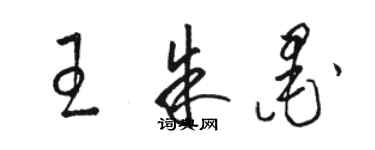 駱恆光王朱墨草書個性簽名怎么寫