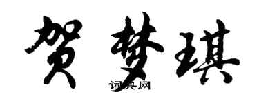 胡問遂賀夢琪行書個性簽名怎么寫