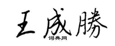 王正良王成勝行書個性簽名怎么寫