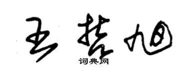 朱錫榮王哲旭草書個性簽名怎么寫