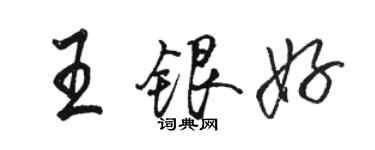駱恆光王銀好行書個性簽名怎么寫