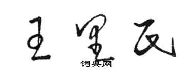 駱恆光王里氏草書個性簽名怎么寫