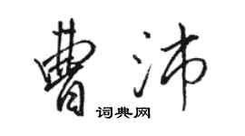 駱恆光曹沛行書個性簽名怎么寫