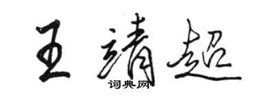 駱恆光王靖超行書個性簽名怎么寫