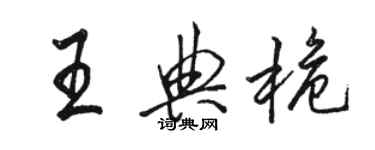 駱恆光王典桅行書個性簽名怎么寫