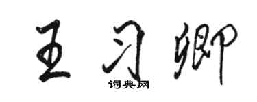 駱恆光王習卿行書個性簽名怎么寫