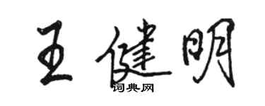 駱恆光王健明行書個性簽名怎么寫
