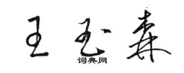 駱恆光王玉森草書個性簽名怎么寫