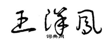 曾慶福王洋鳳草書個性簽名怎么寫