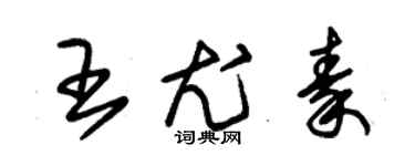 朱錫榮王尤秦草書個性簽名怎么寫