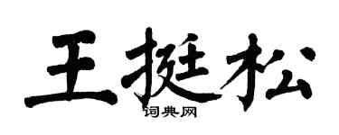 翁闓運王挺松楷書個性簽名怎么寫